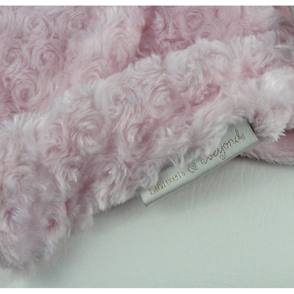 Blankets and Beyond Lavender Pink Bunny Security Blanket Lovey Pacifier Holder